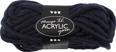 Xl Kæmpe Akryl Garn - Polyacryl - L 17 M - Manga - Mørk Blå 200 G