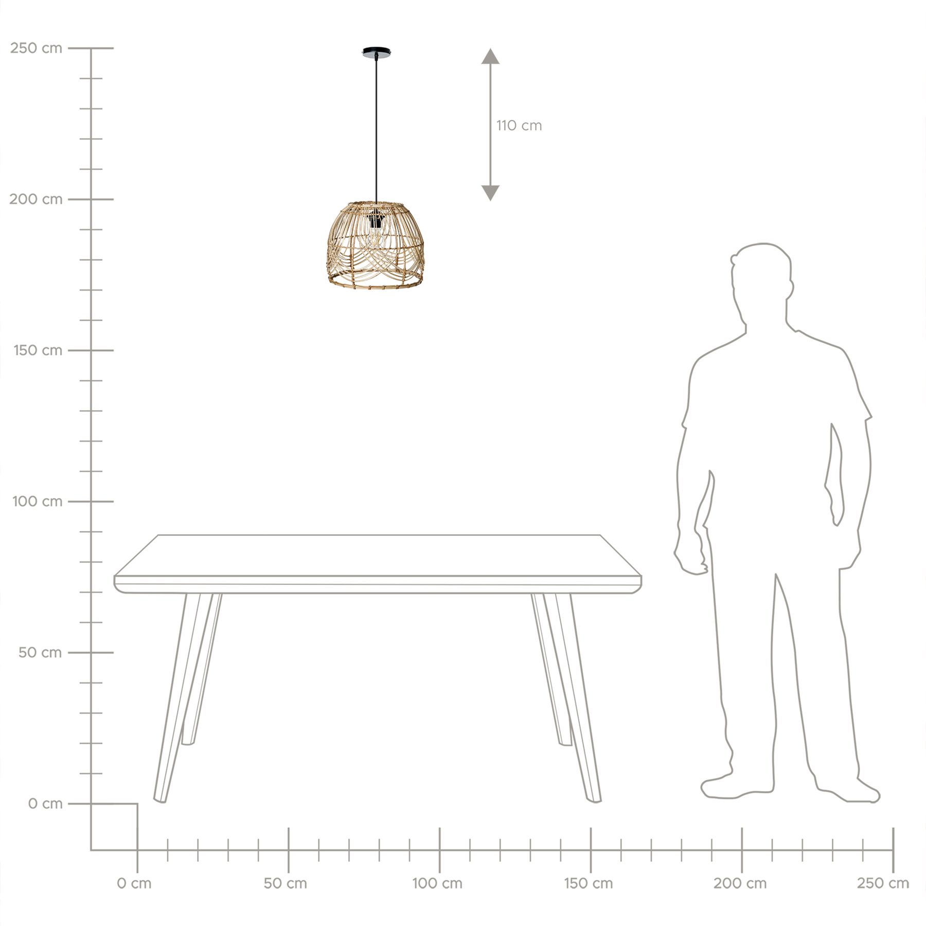 Beliani - POSTRERO - Hanglamp - Naturel - Rotan