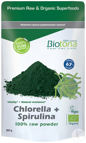 Biotona Chlorella-Spirulina Poudre Bio Sachet 200g