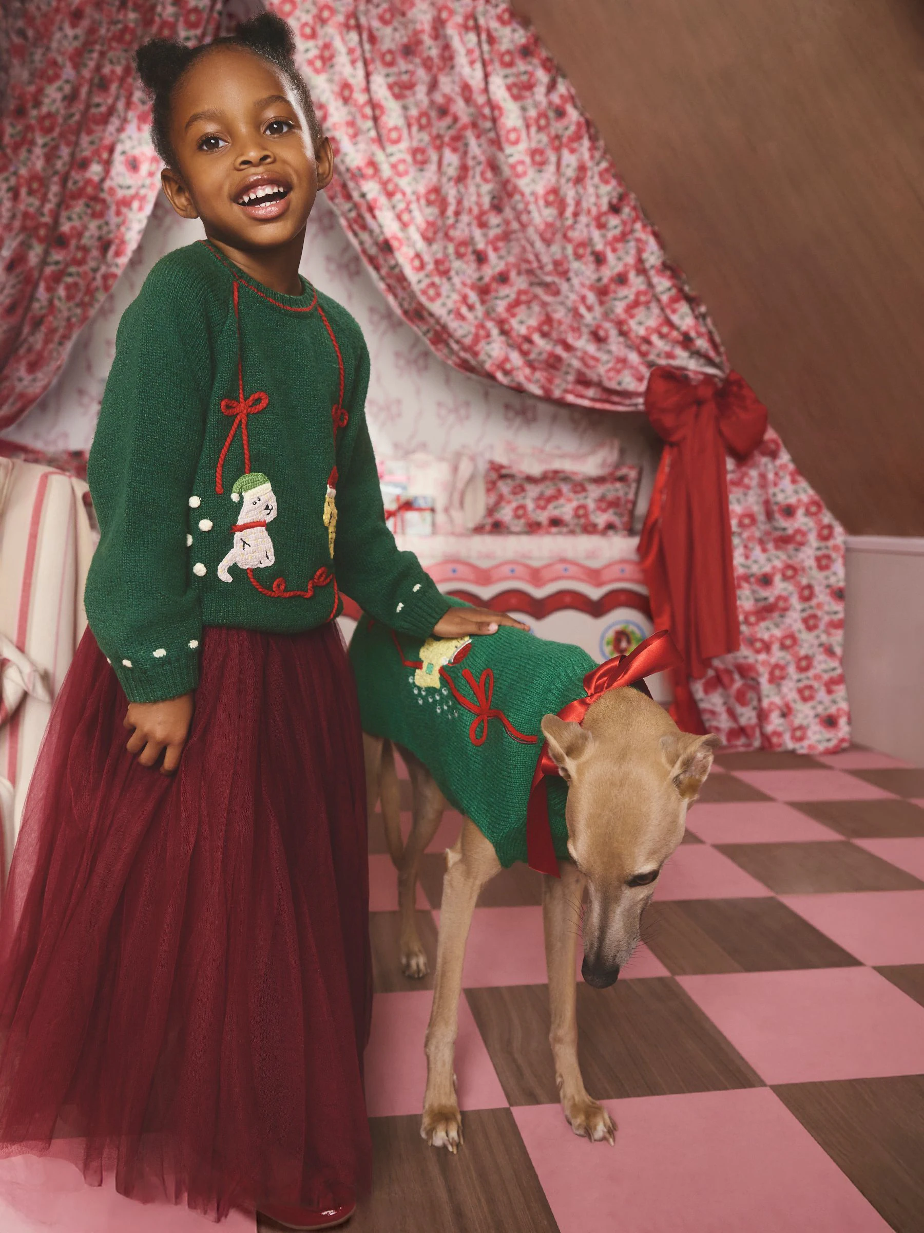 Groen - Cath Kidston kersttrui (3mnd-7jr)