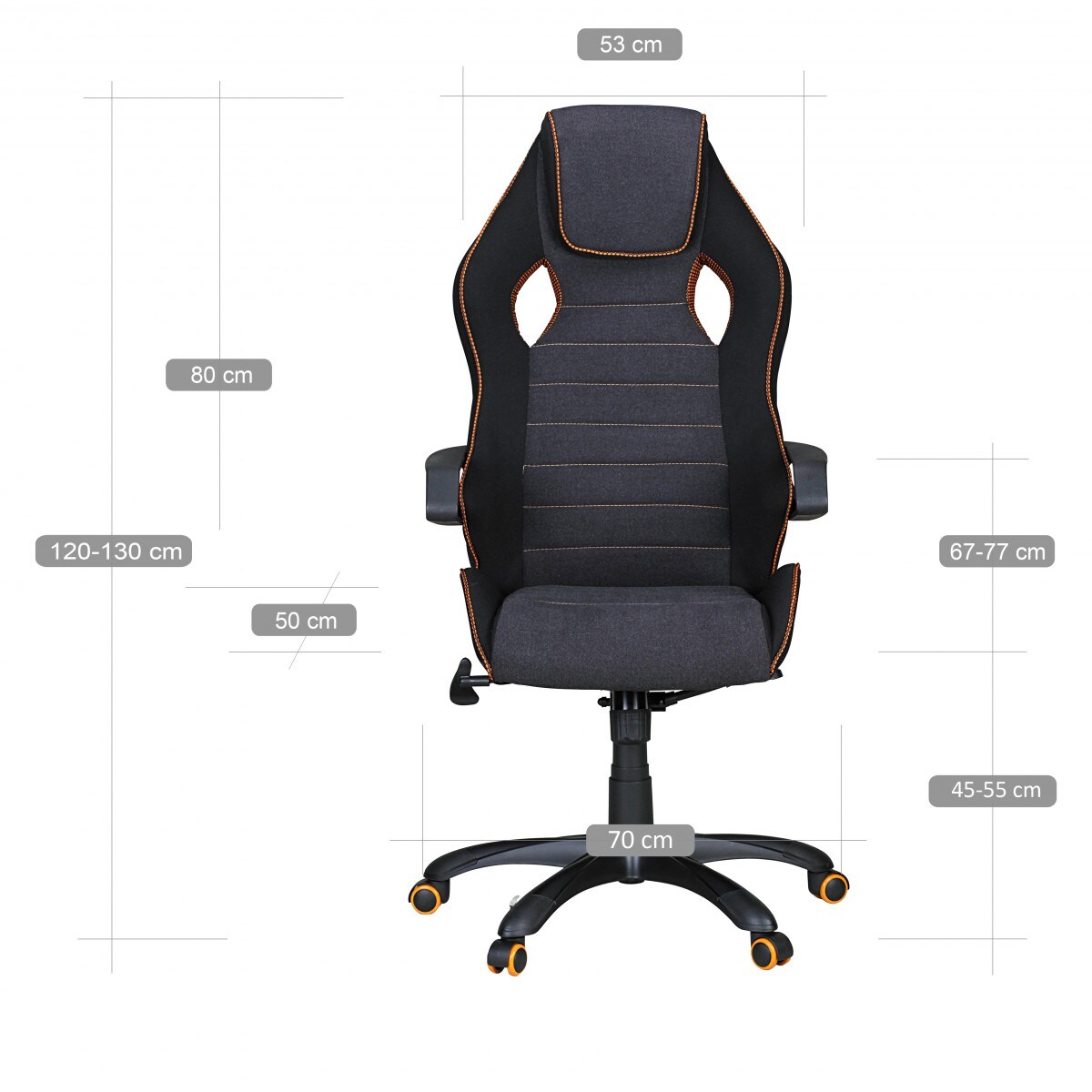 KADIMA DESIGN Chefsessel LIRI, ergonomisch, Synchronmechanik, Stoffbezug, bis 120 kg, mit Aufbauanleitung