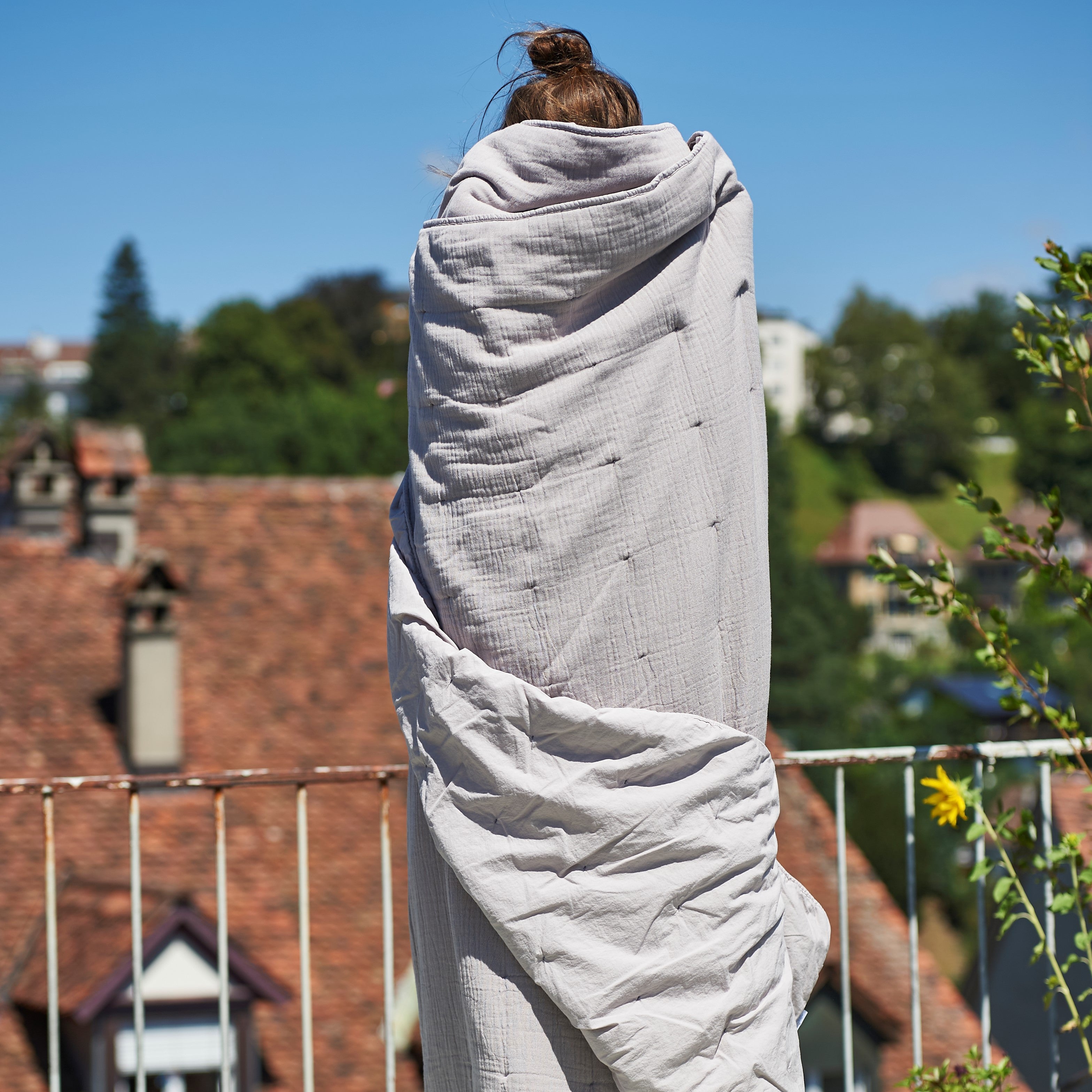 NORA Decke taupe, Quilt 150x200 cm