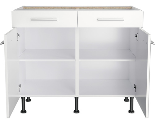 Optifit onderkast met lade en draaideur Bengt932 BxDxH 100x58,4x87 cm wit mat gedemonteerd scharnier omkeerbaar (links of rechts te monteren)