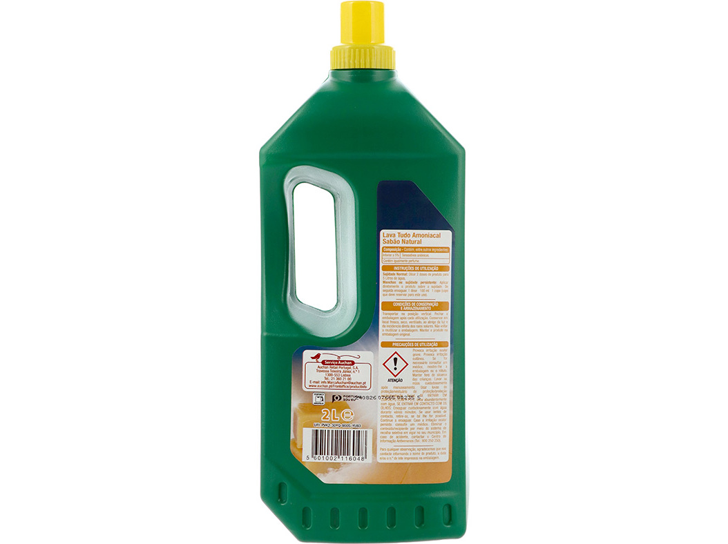 LAVA TUDO AUCHAN AMONIACAL SABÃO NATURAL 2L
