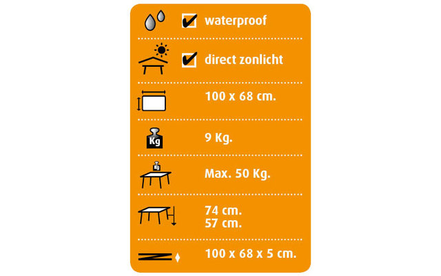 Dukdalf Luxe 2 Campingtisch 100 x 68 cm