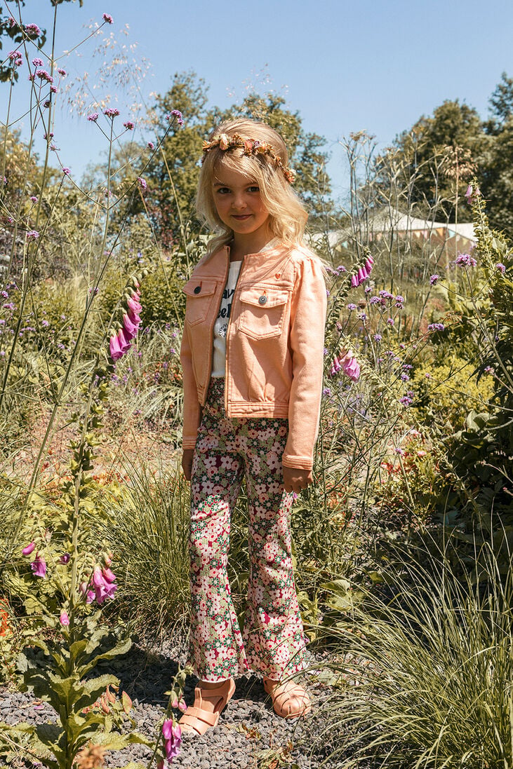 LOOXS oranje looxs spijkerjas dye denim jacket