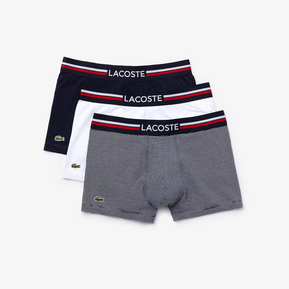 LACOSTE<br>Conjunto de 3 cuecas boxer