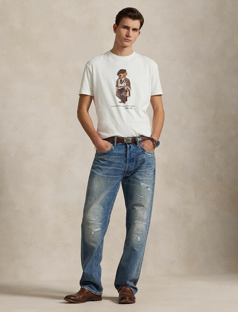 POLO RALPH LAUREN<br>Camiseta de manga curta com o logotipo do urso