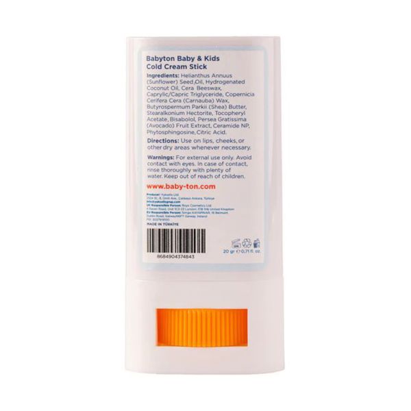 Babyton Natuurlijke Cold Cream Stick - 20g