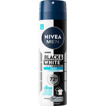 NIVEA MEN Black & White Invisible Fresh Anti-Transpirant Spray - 150ml