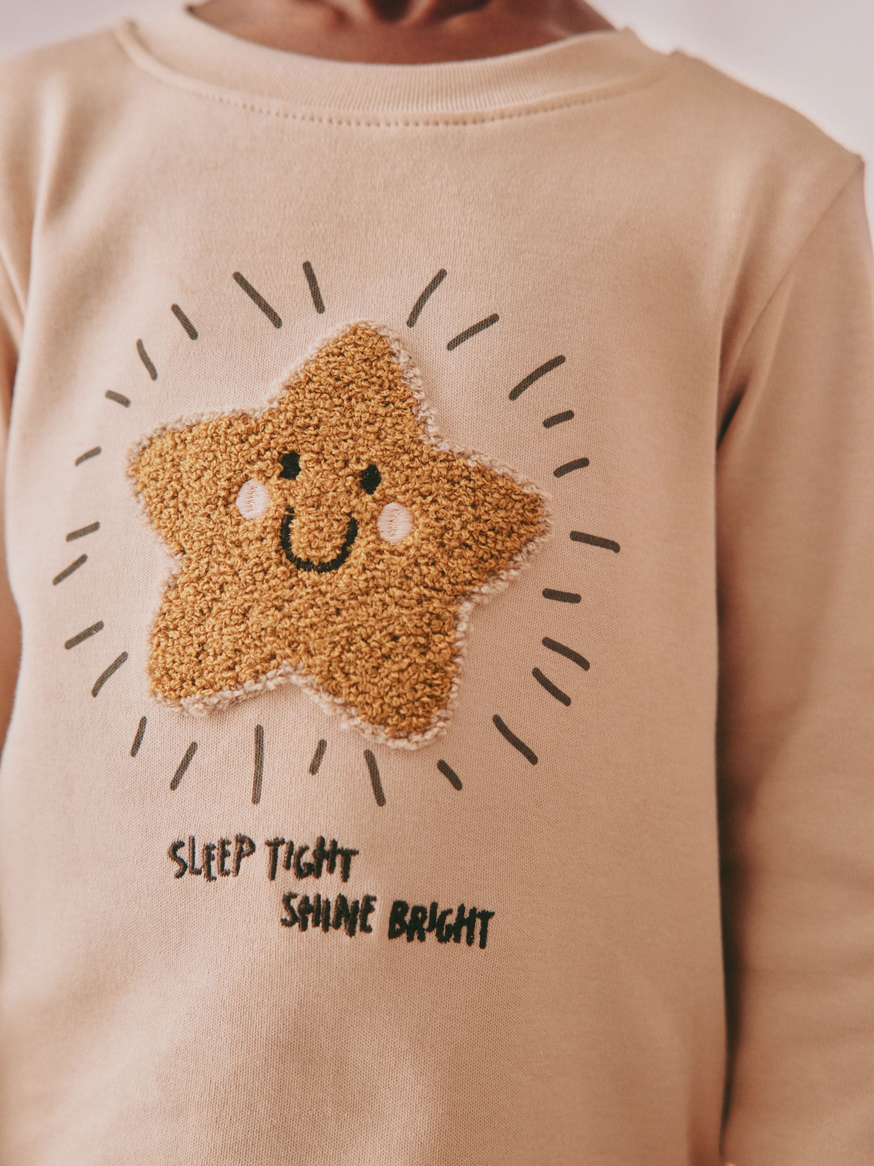 Bruin met beer/Ster - Verpakking van 3 knusse pyjama's (9 mnd-9 jr)