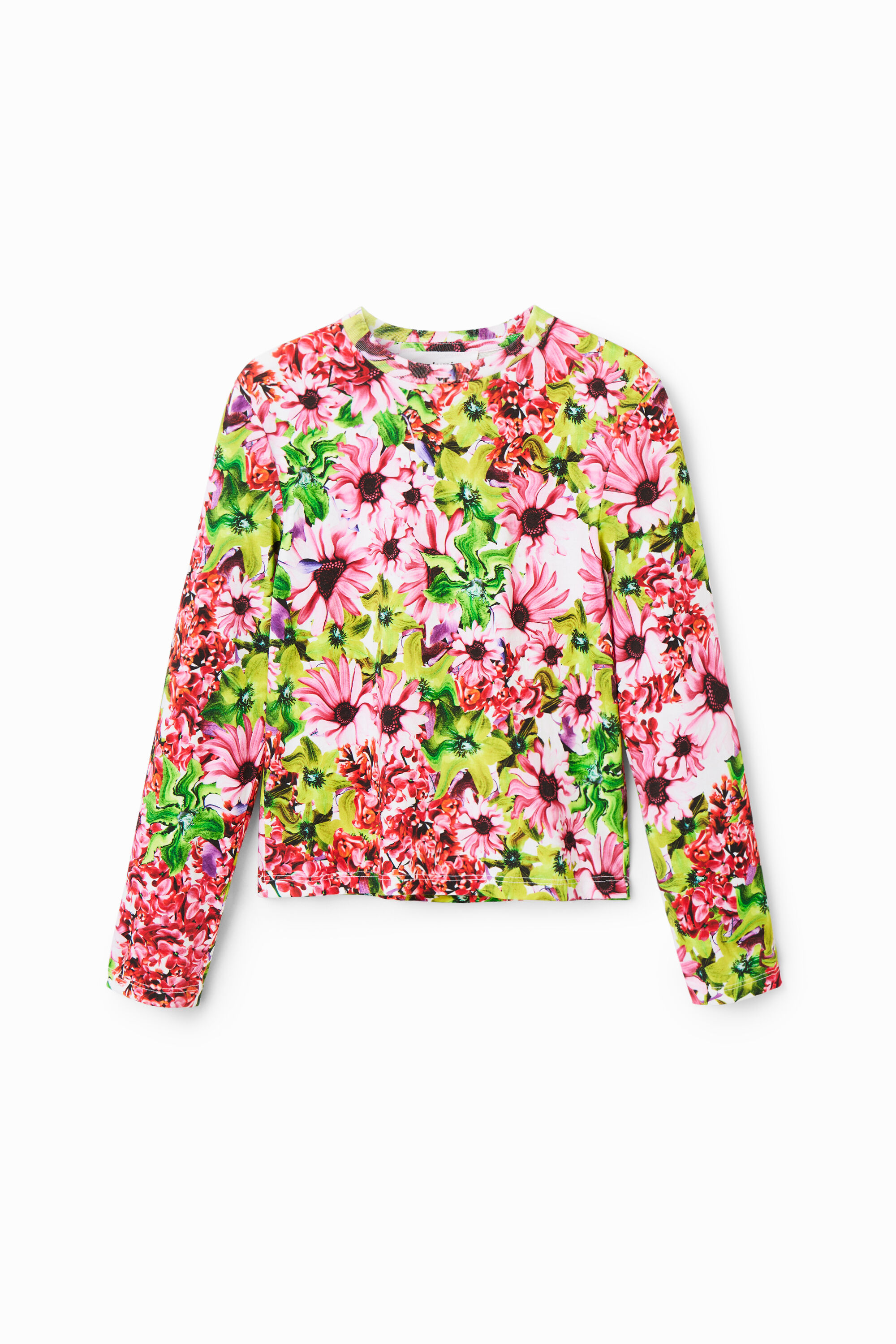 T-shirt fleurie multicolore