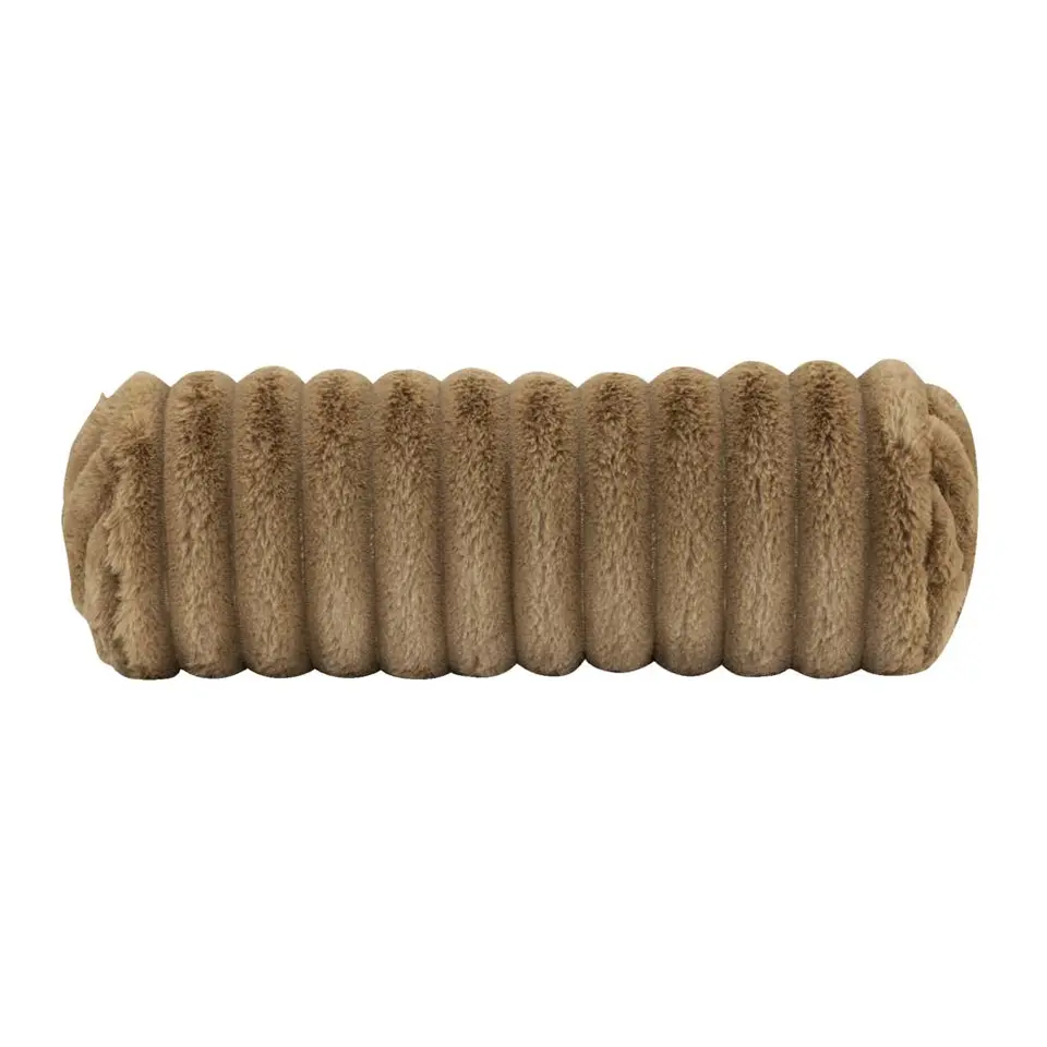 Sierkussenrol Bouke - taupe - 42xØ15 cm