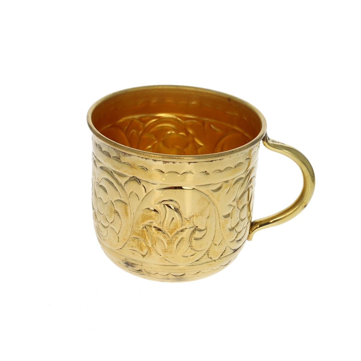 Tasse en laiton fleurs  Pondie Chérie