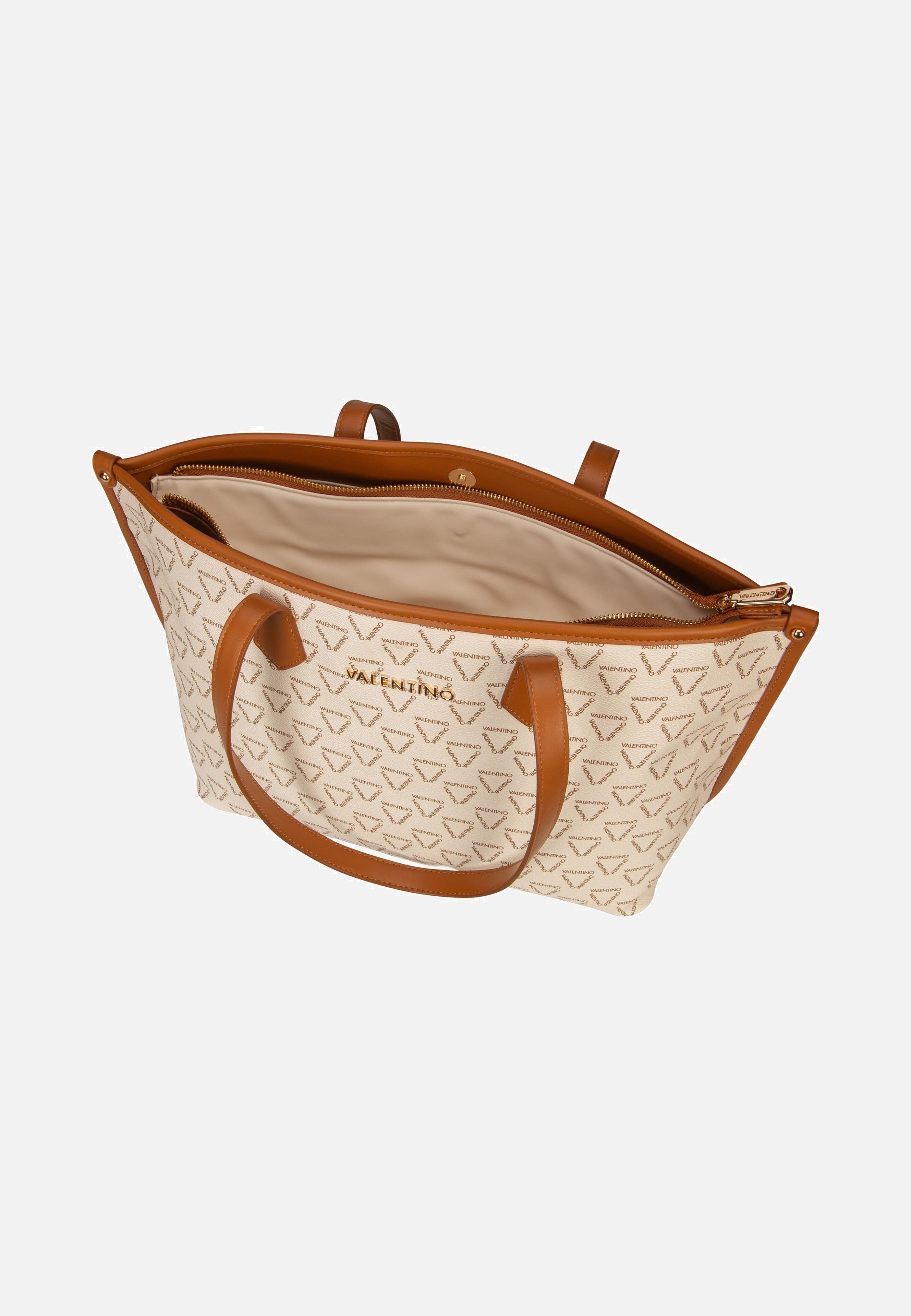 Lady RE T02 Bianco/Cuoio - Shopper