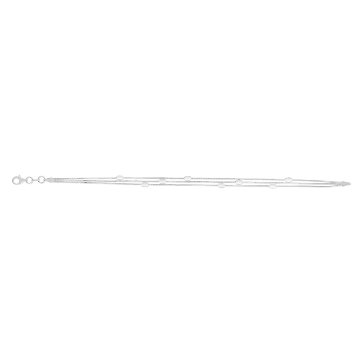 Bracelet argent 925 triple rang 19 cm