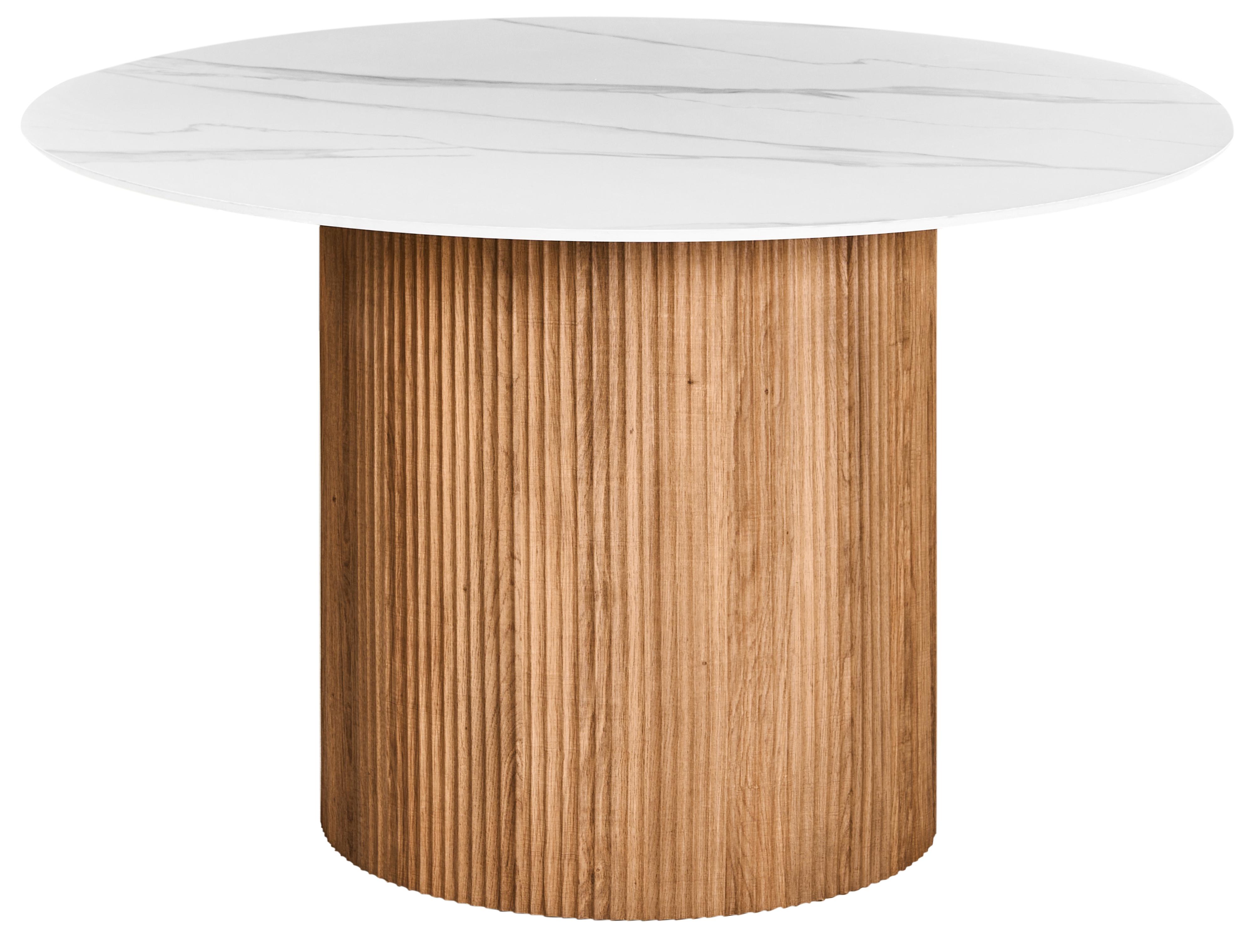 Eettafel ALBINA Wit marmer 120 cm 120 cm