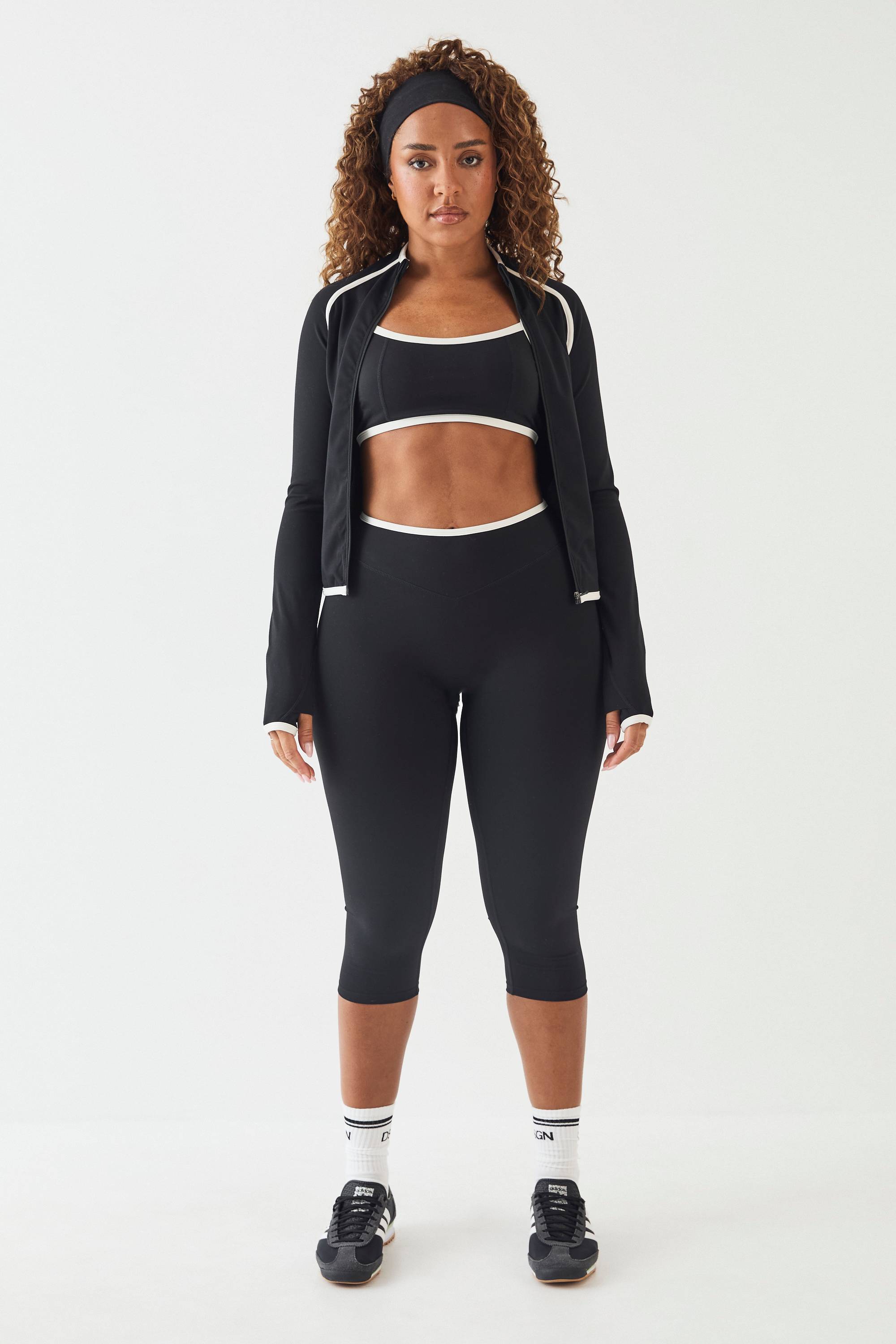 Veste De Sport Moulante À Zip Contrasté Dsgn Studio Sculpt