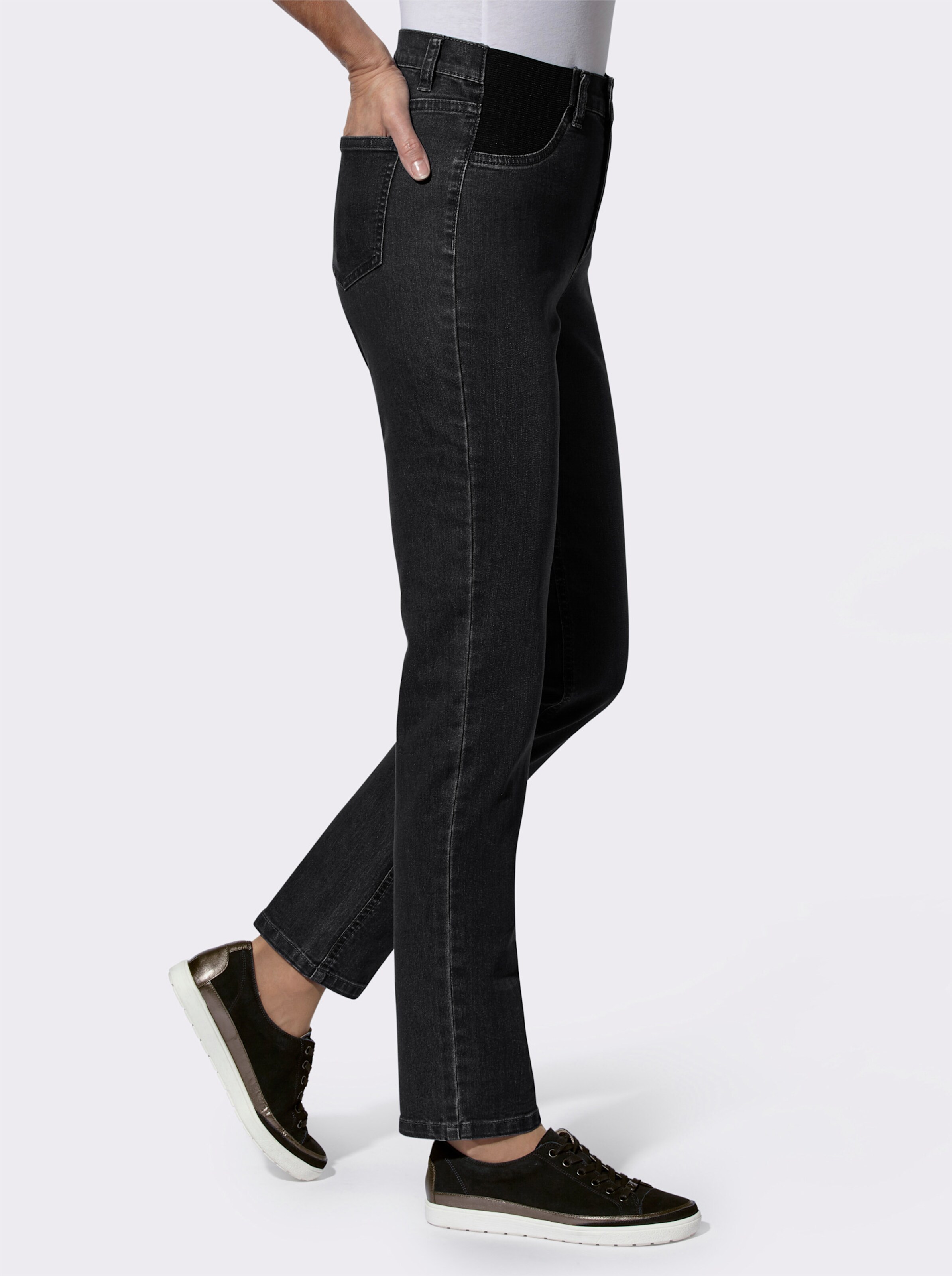 Jeans mit elastischen Einsätzen