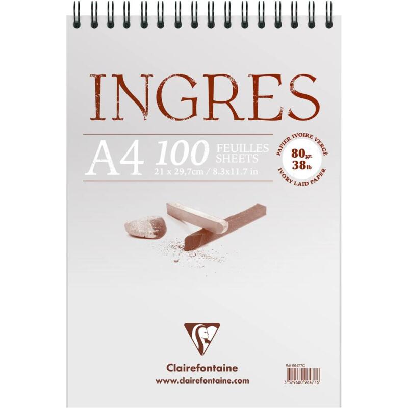 Ingres Etude bloc spiralé 100F A4 80g