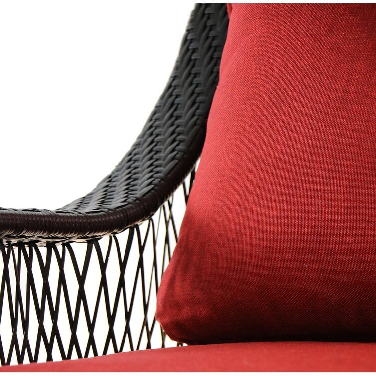 3/5-Piece Steel Patio Fire pit Conversation Set with Sahara Sand Cushions and 26 in. Square Fire pit Side Table