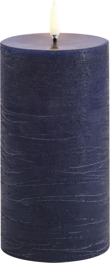 Uyuni LED pillar candle, Dark blue, Rustic, 7,8 x 15,2 cm 4/24 Pine green