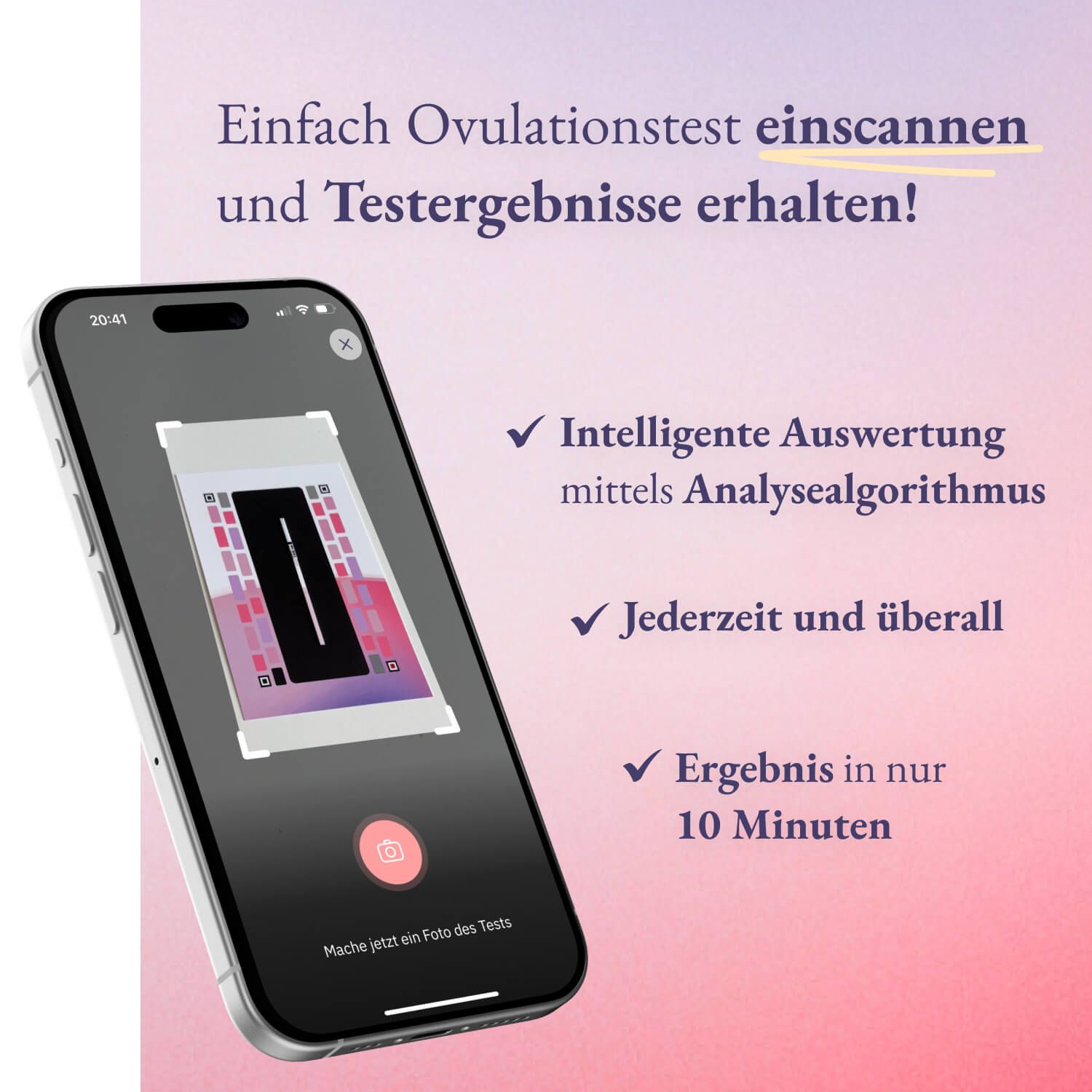 Ovuly - 50 Ovulationsteststreifen mit App