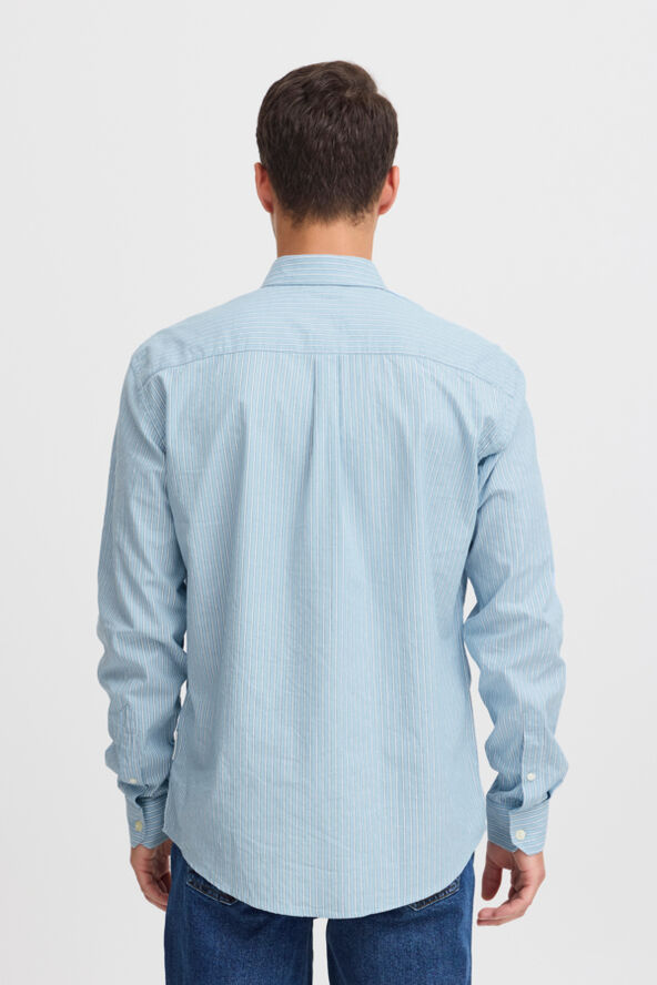 Casual Friday CFALVIN LS dobby striped shirt Placid blue