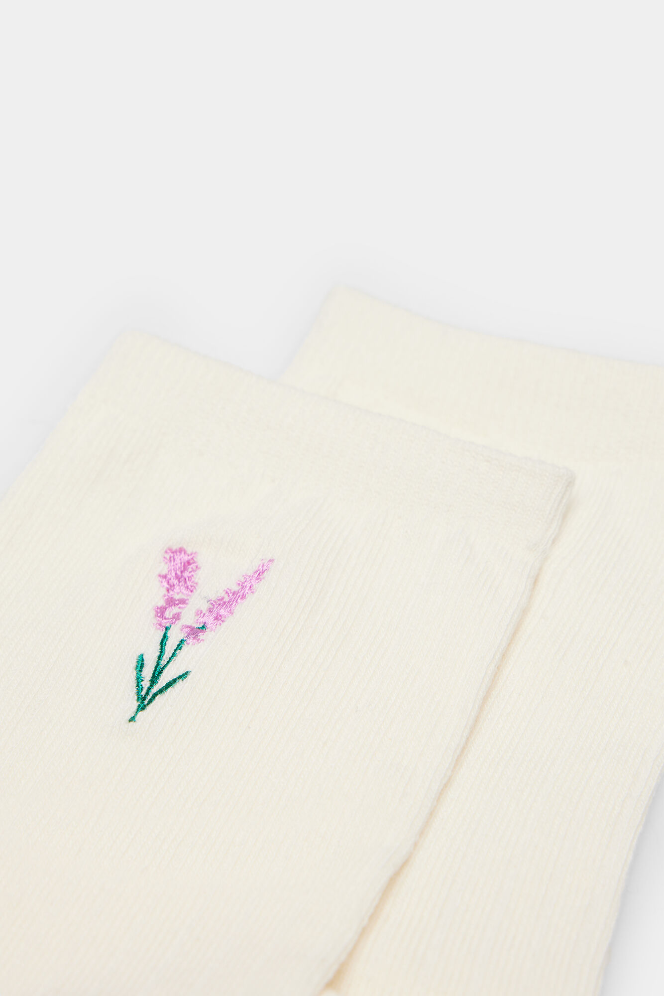 Meia de flor de lavanda