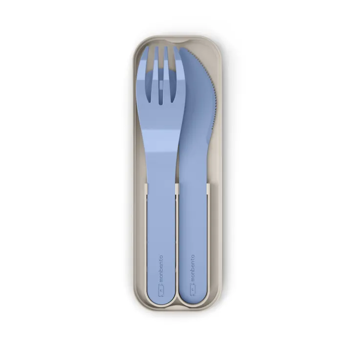 Monbento Couverts biodégradables MB Pocket Color | Bleu pâle