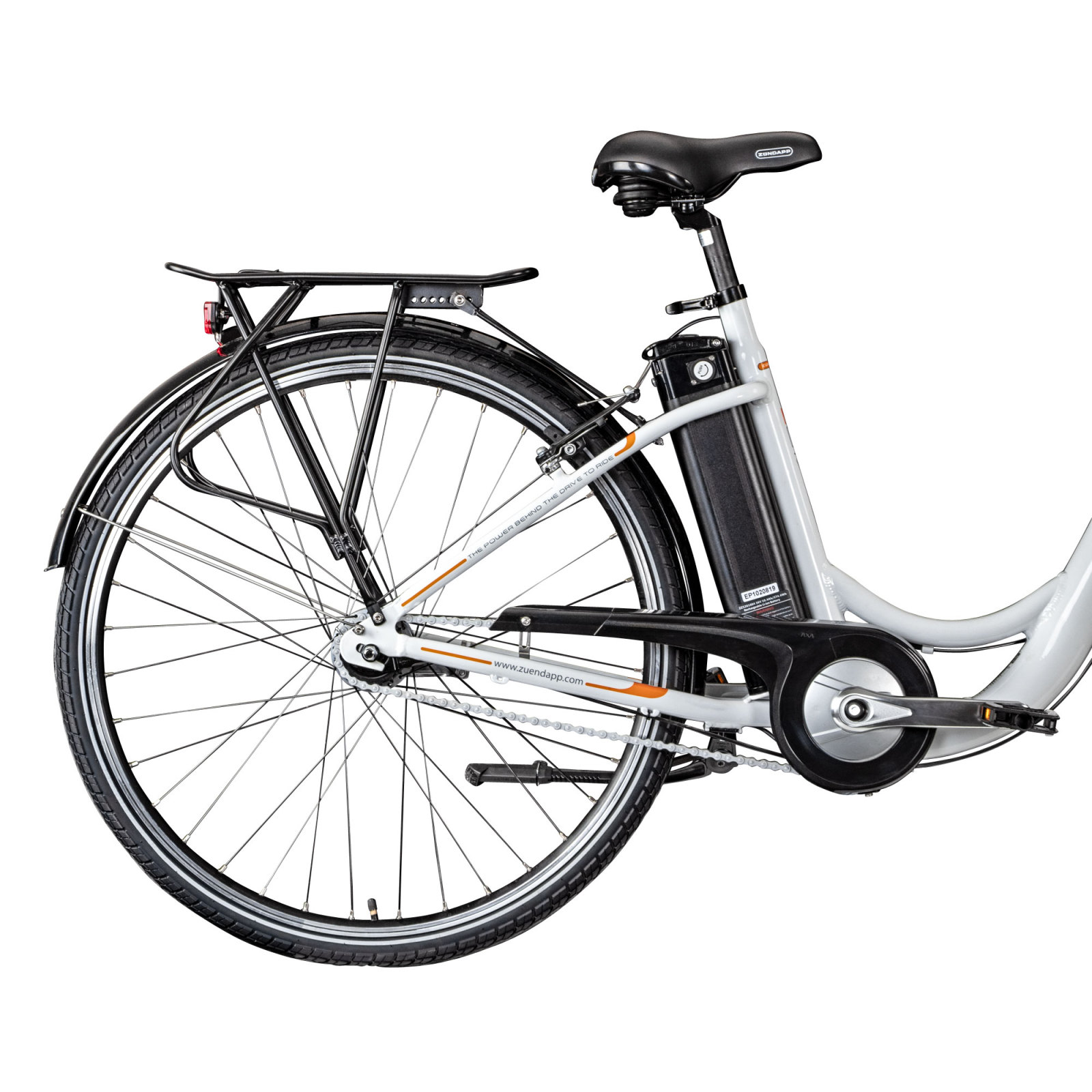 Zündapp Elektro Damenrad Z517 - weiß-orange - 48 cm Rahmenhöhe