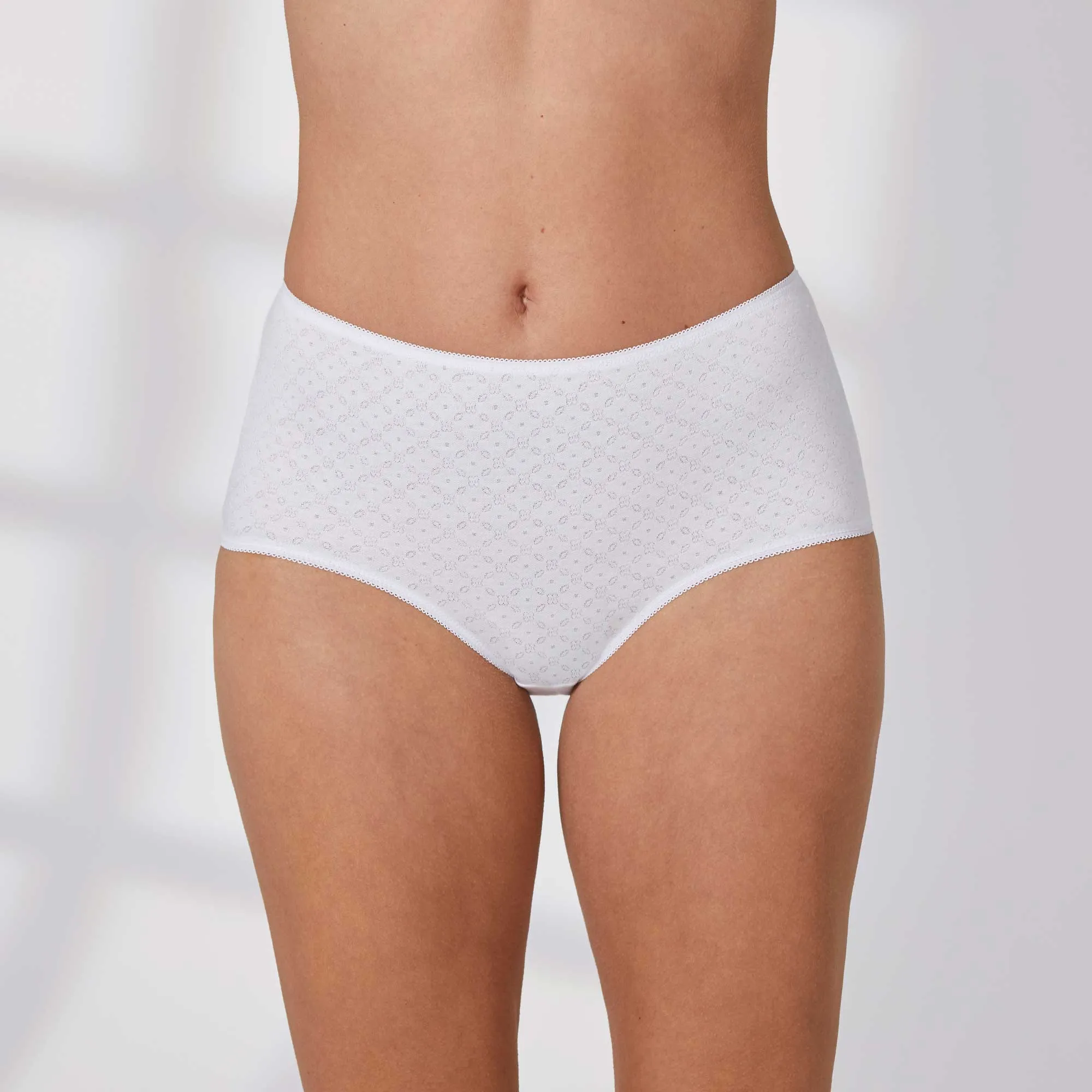 Damen-Taillenslip mit schickem Lochmuster, 2er-Pack