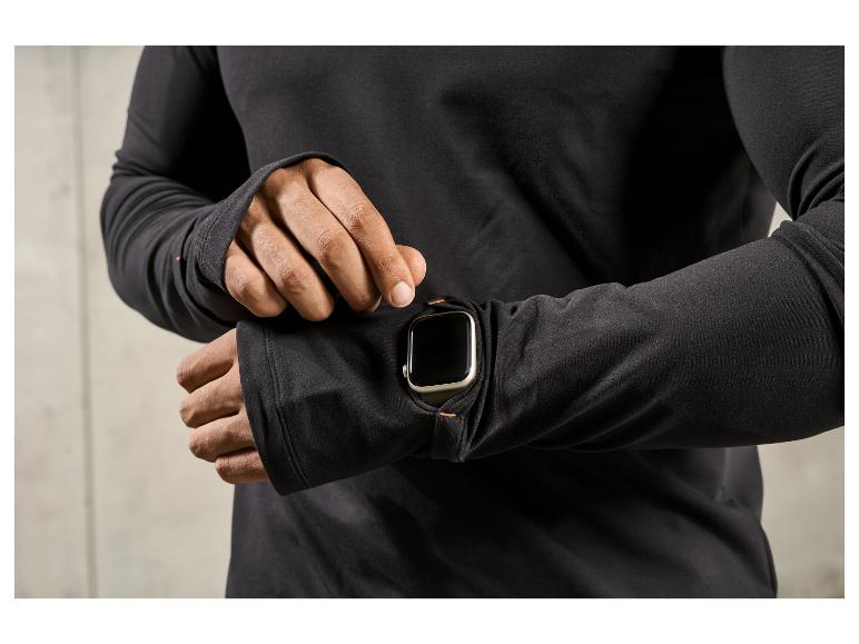 Heren sportshirt met smartwatch opening