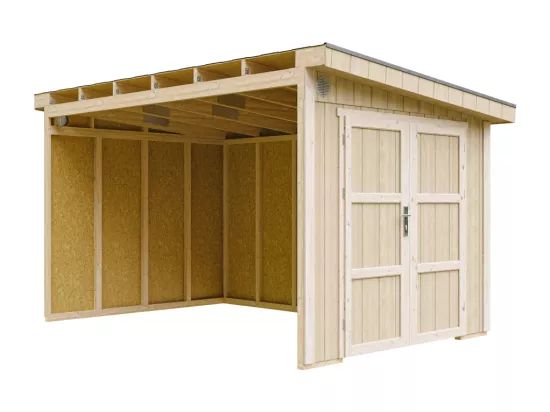 Abri de Jardin Qualité Premium 8,68 m² - H231x248x412 cm - Sans plancher e paroi latérale - Timbela M939B