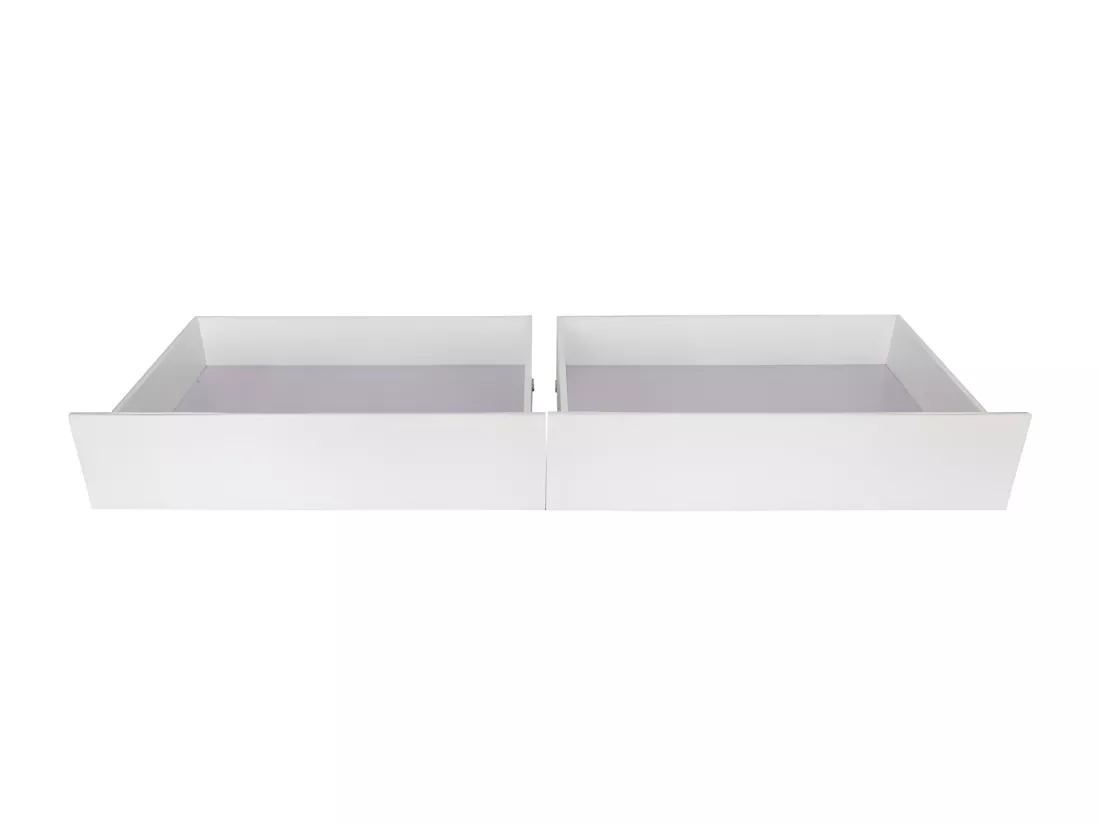Lit superposé triple + 2 tiroirs bois bois blanc 135 cm