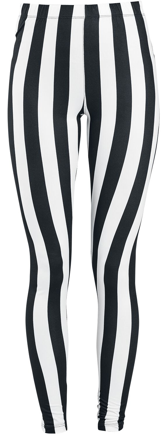 Leggings Rayé Noir/Blanc | Gothicana by EMP Legging