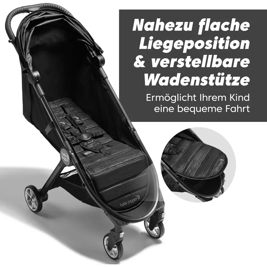 baby jogger Buggy City Tour 2 Shadow Grey inklusive Sicherheitsbügel und Wetterschutz