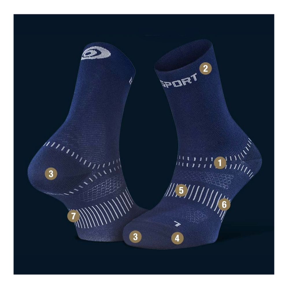 BV Sport DOUBLE EVO - Chaussettes bleu navy