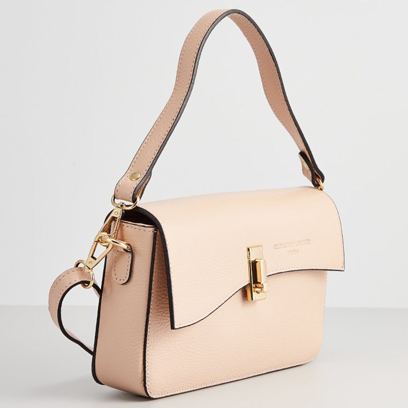 Christian Laurier Sac à main en Cuir de Vachette Cassie nude -  26x16x6 cm