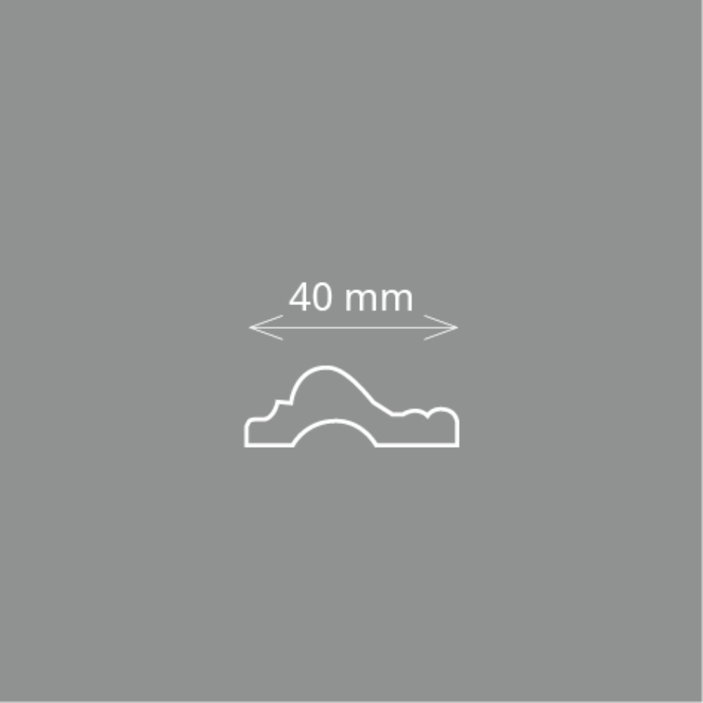 HOMESTAR sierlijst U 40 (40 mm), lengte 2 m