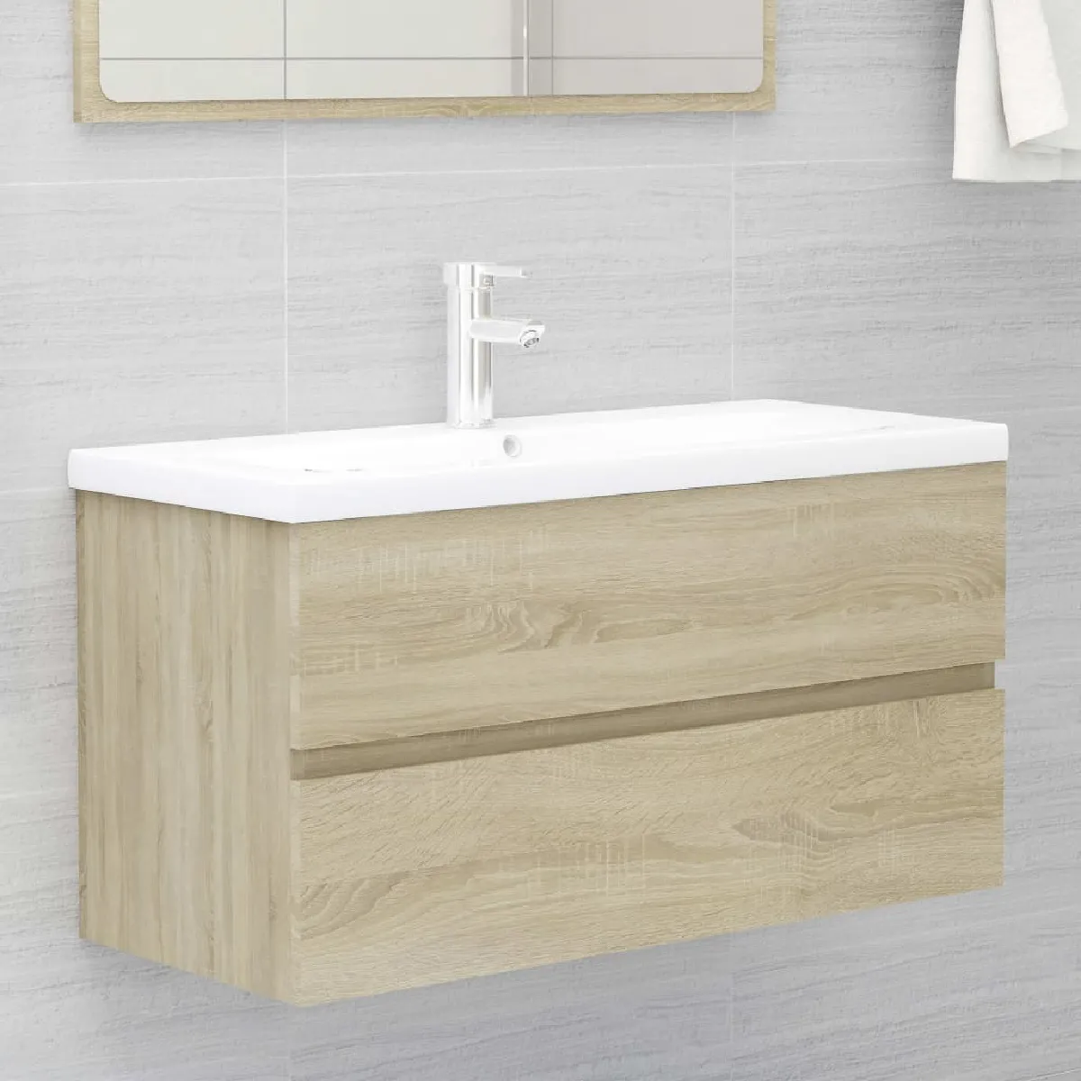 VidaXL Armoire d'Évier - Chêne Sonoma