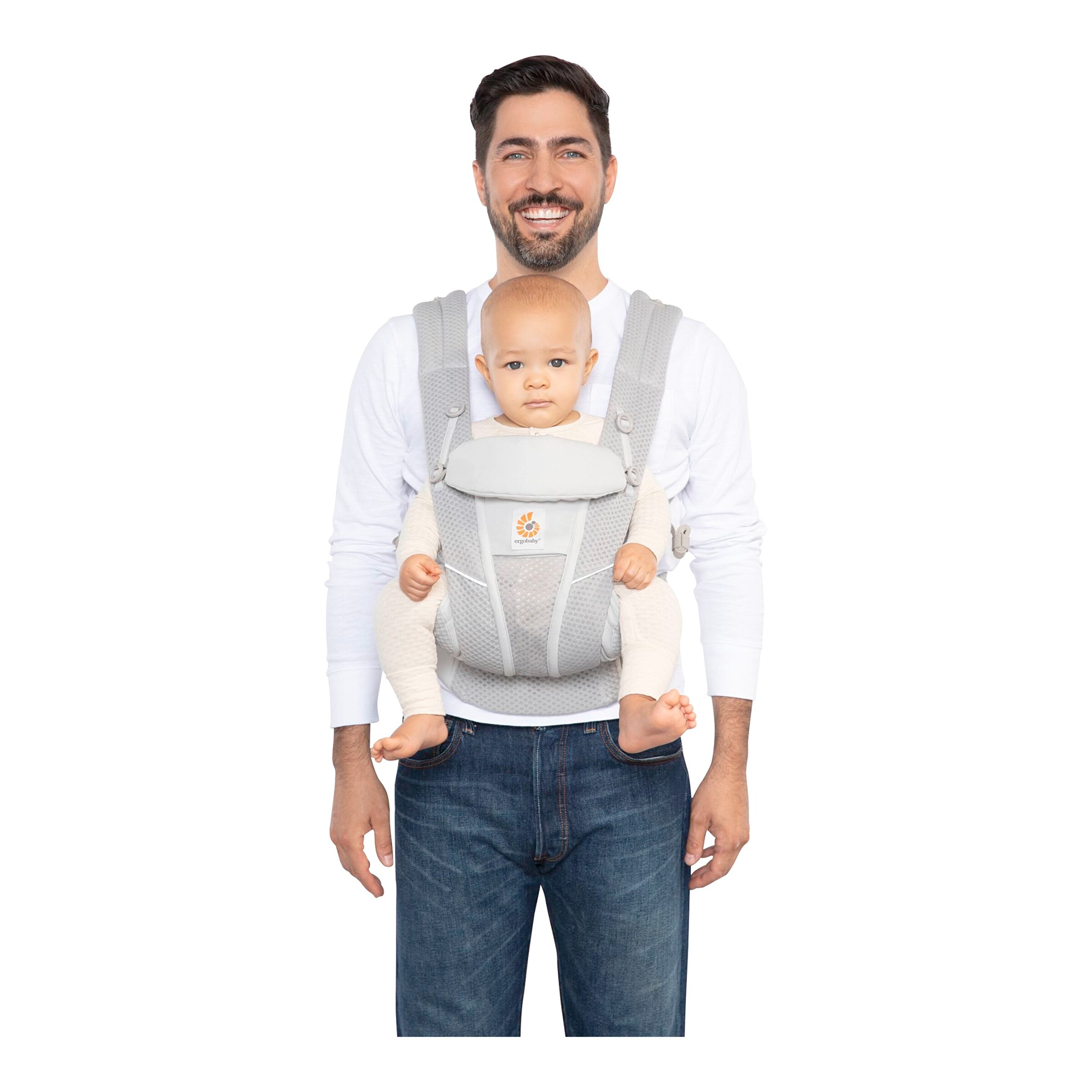 Ergobaby® - Omni Breeze Babytrage, 4 Tragepositionen Pearl Grey
