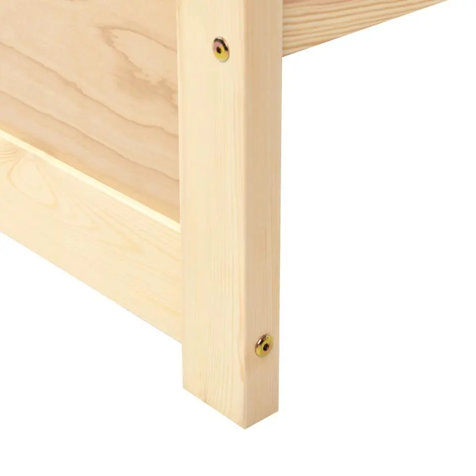 OLENDON - Eenpersoonsbed - Lichtbruin - 90 x 200 cm - Dennenhout