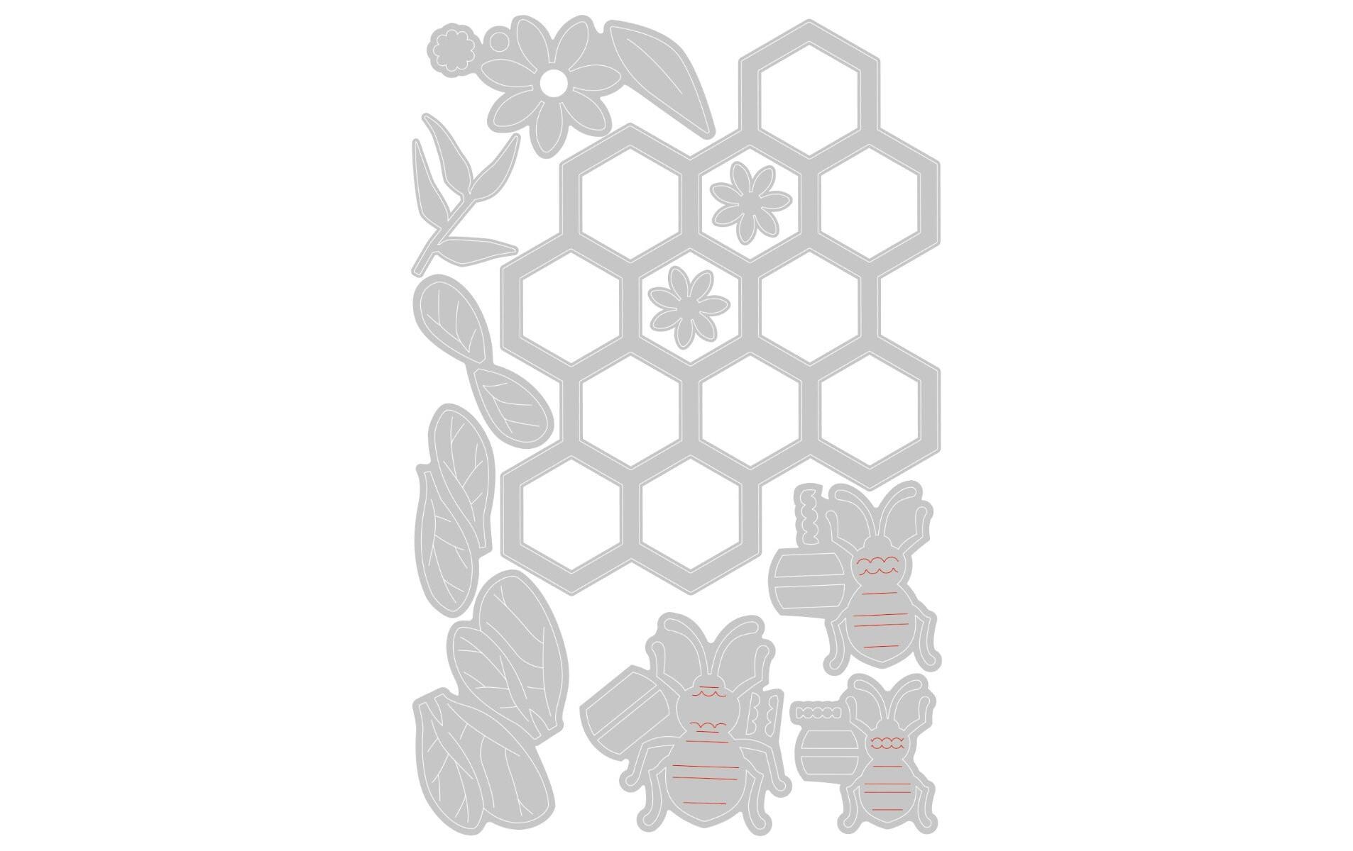 Stanzschablone Bienenstock, diverse Formen , BlattStanzformen