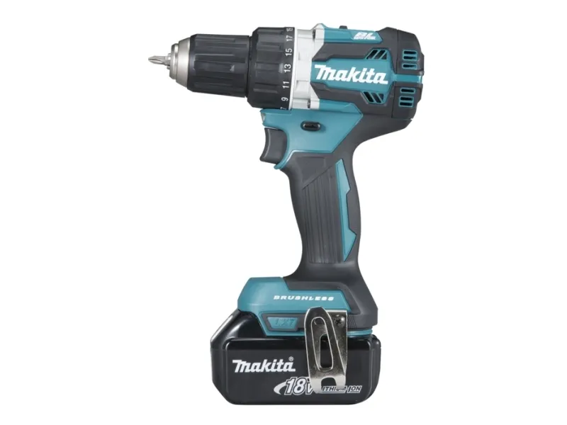 Makita DDF484RTJ - Bor/driver - ledningfri - 2-hastigheders - nøgleløs borepatron 13 mm - 54 N·m - 2 batterier - 18 V