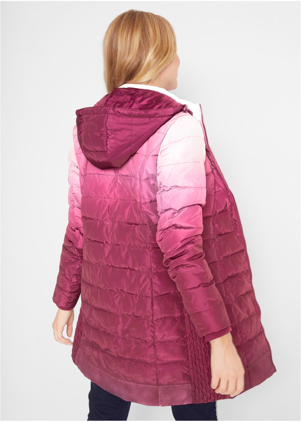 Veste matelassée avec dégradé de couleur