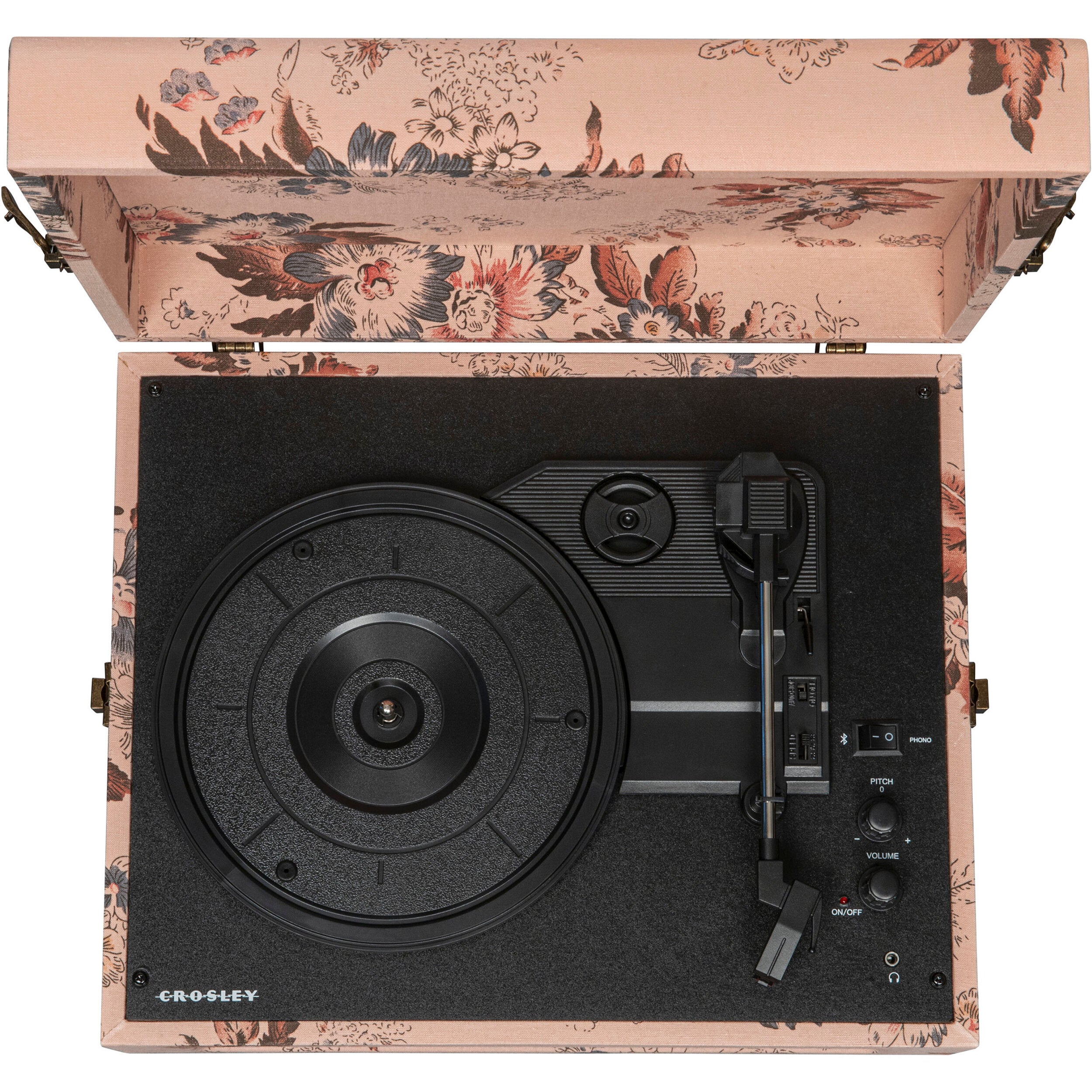 Crosley CR8017B-FL4 Voyager Floral platenspeler met Bluetooth