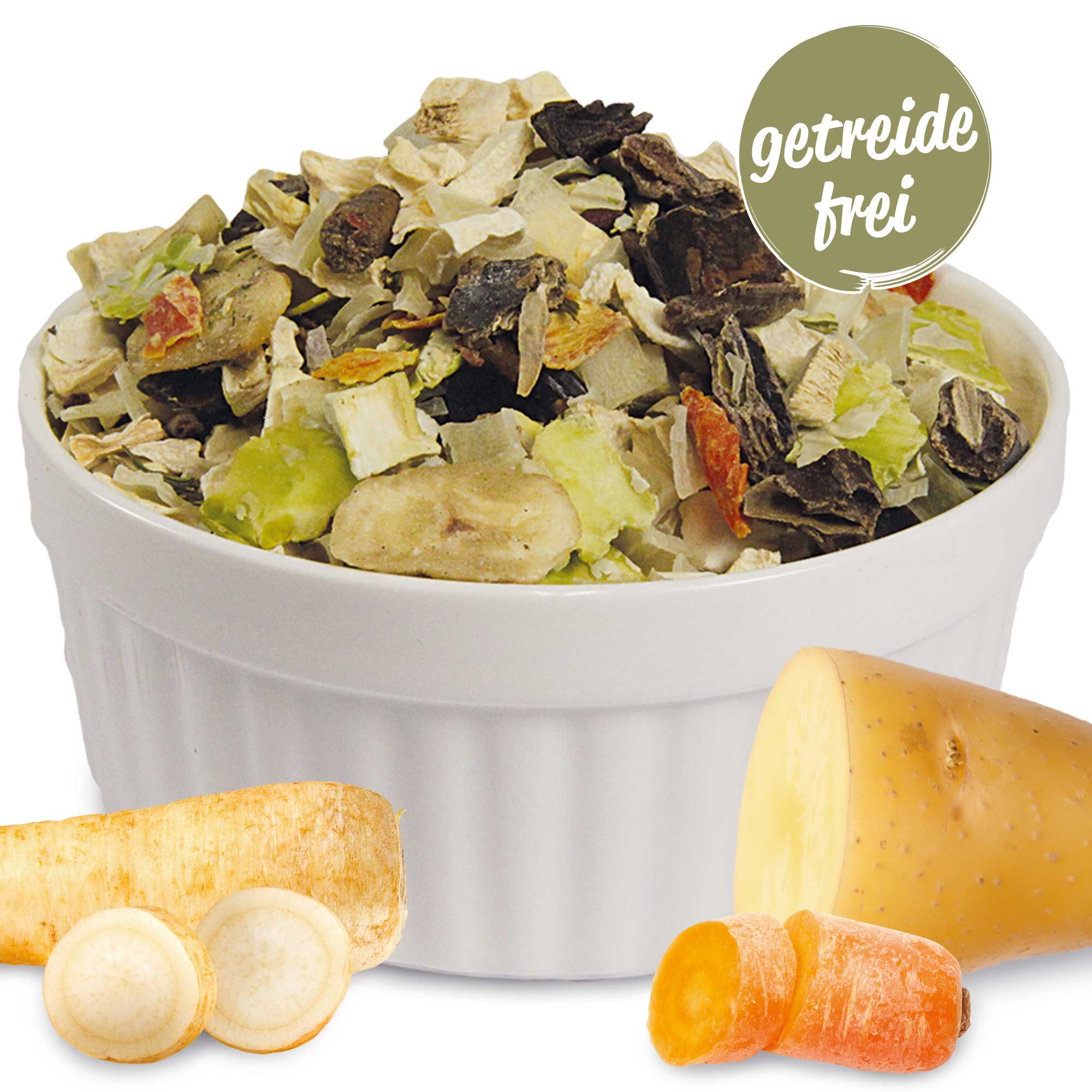 Schecker Ergänzungsfuttermittel - Kartoffel Gemüse Mix mit Bananen und Petersilie
