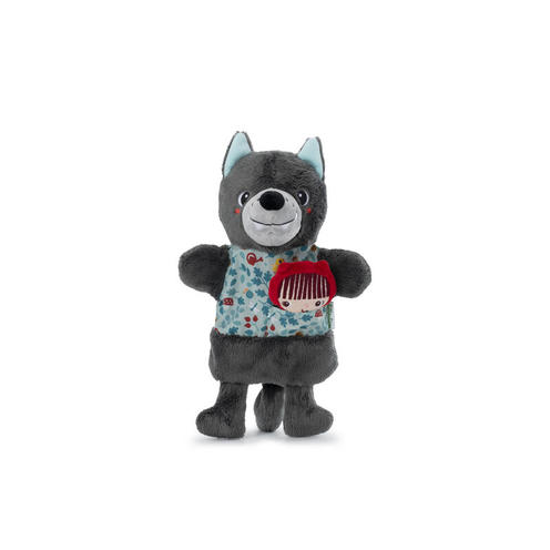 Marionnette à main Louis le loup - Gris/bleu - LILLIPUTIENS