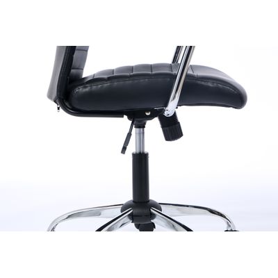 Fauteuil de bureau BRISTOL - accoudoirs fixes - noir